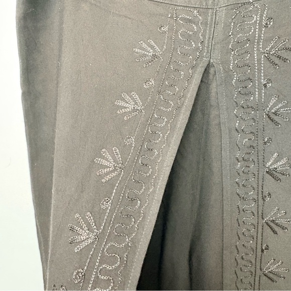 Embroidered Wide Leg Wrap Pants Boho Resort Style - Picture 5 of 16